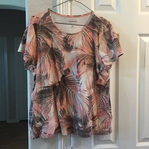 Croft Barrow tropical short sleeve top XL